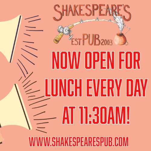 LUNCH TIME AT SHAKESPEARE'S!