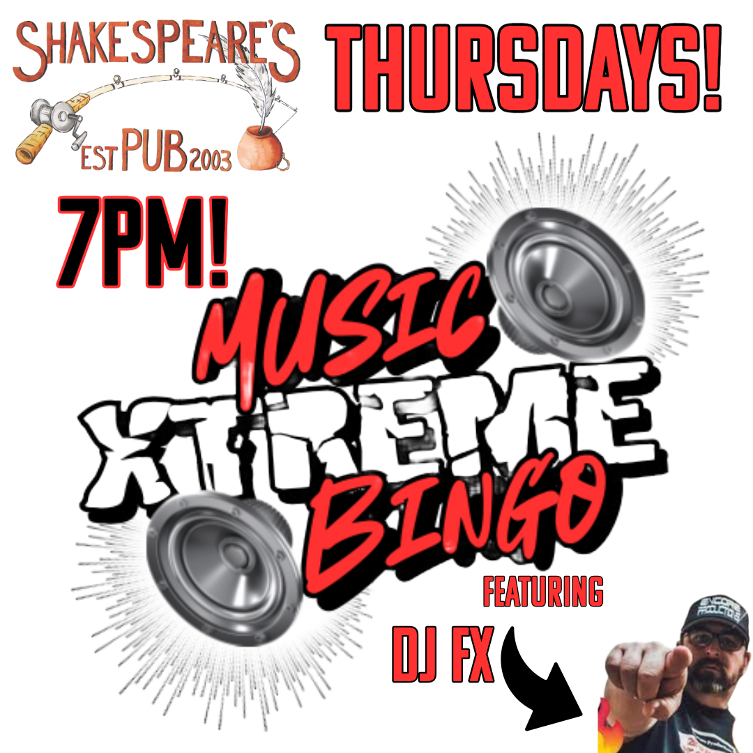 Music Bingo Thursday!  