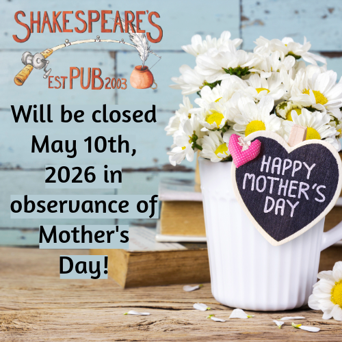 Closed for Mother's Day!  