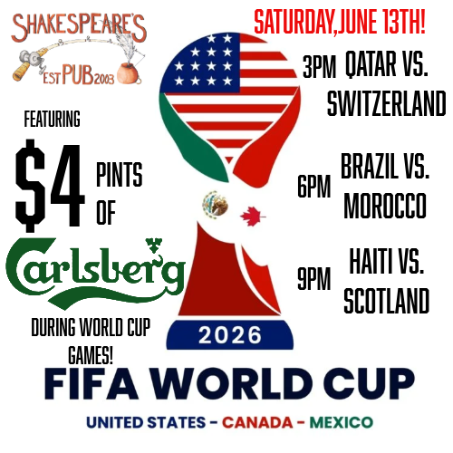 World Cup Saturday June 13th!