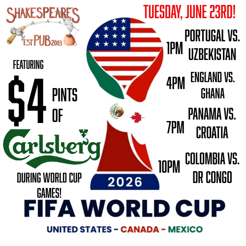 World Cup Tuesday June 23rd!
