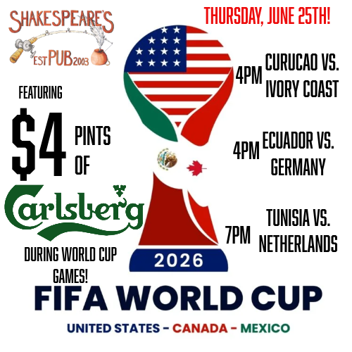 World Cup Thursday June 25th!