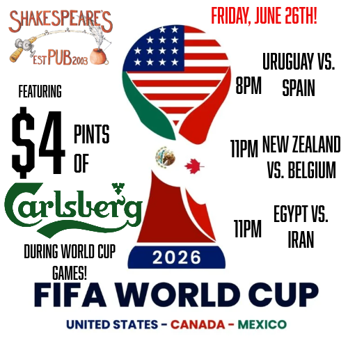 World Cup Friday June 26th!