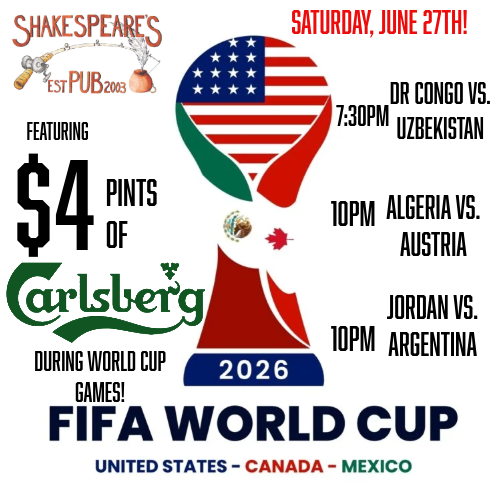 World Cup Saturday Night June 27th! 