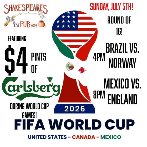 World Cup Sunday, July 5th!