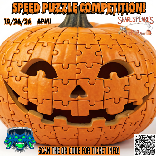 Speed Puzzle Competition October  26th!